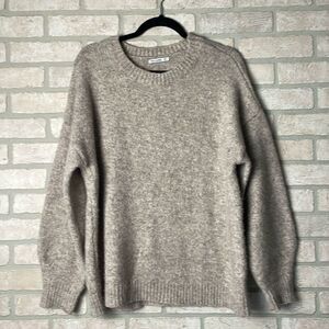 Pink Clover Tan cozy crewneck sweater size L